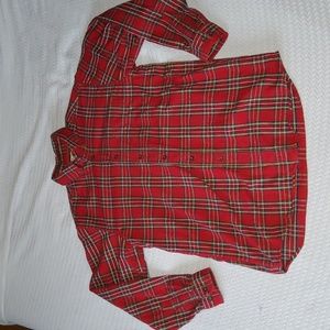 L.L. Bean flannel shirt mens medium red
